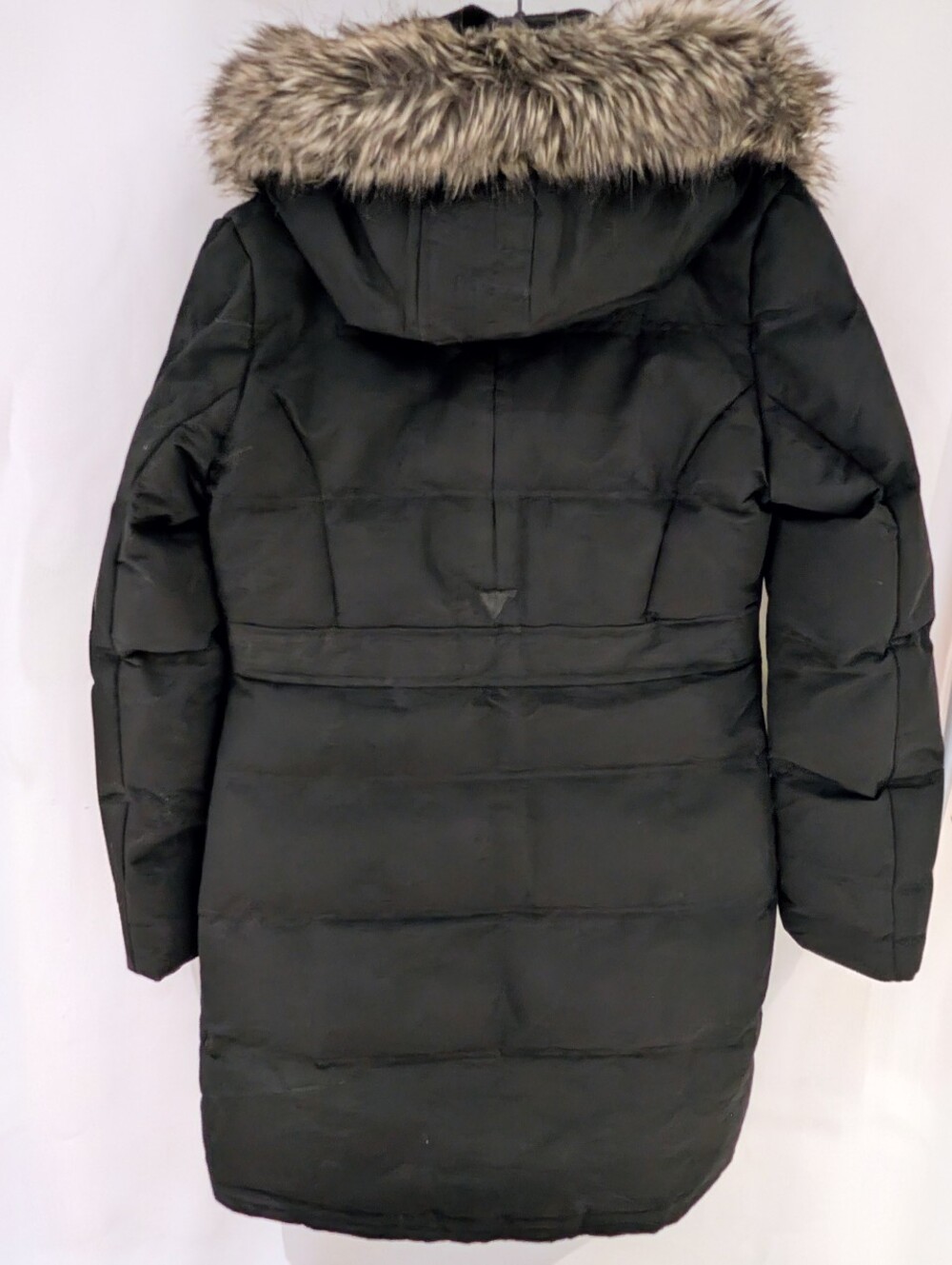 Noize Black Parka Coat with Faux Fur Hood - Picture 6 of 11